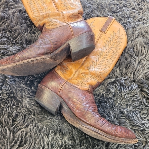 Vintage Dan Post Cowboy Boots Woman Size 9 - Picture 9 of 13